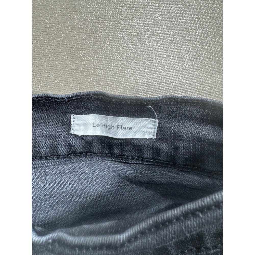 FRAME Le High Flare Jeans Faded Black High Rise Denim Size 29 - Picture 7 of 12
